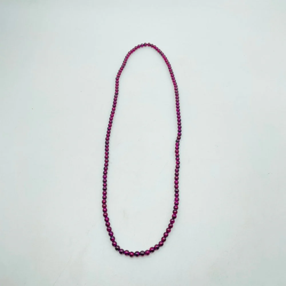 4mm/3mm High Quality 3-LOOP Garnet Bracelet Wholesale - Image 4