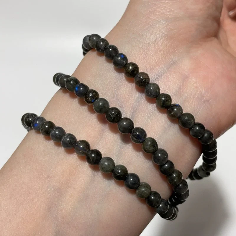 0.19in(5mm) Normal Quality 3-LOOP Labradorite Bracelet Wholesale Closeout - Image 3