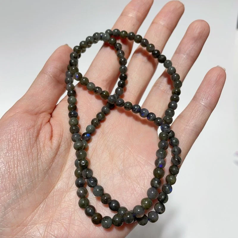 0.19in(5mm) Normal Quality 3-LOOP Labradorite Bracelet Wholesale Closeout - Image 4