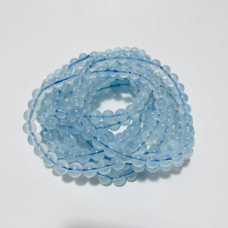 0.24in(6mm) Clear Aquamarine Bracelet Wholesale - Image 3