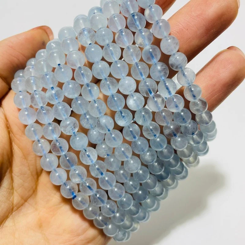 0.24in(6mm) Clear Aquamarine Bracelet Wholesale - Image 4
