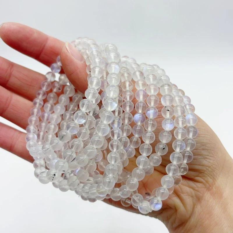 0.24in(6mm) High Quality Blue Moonstone Bracelet Wholesale - Image 2