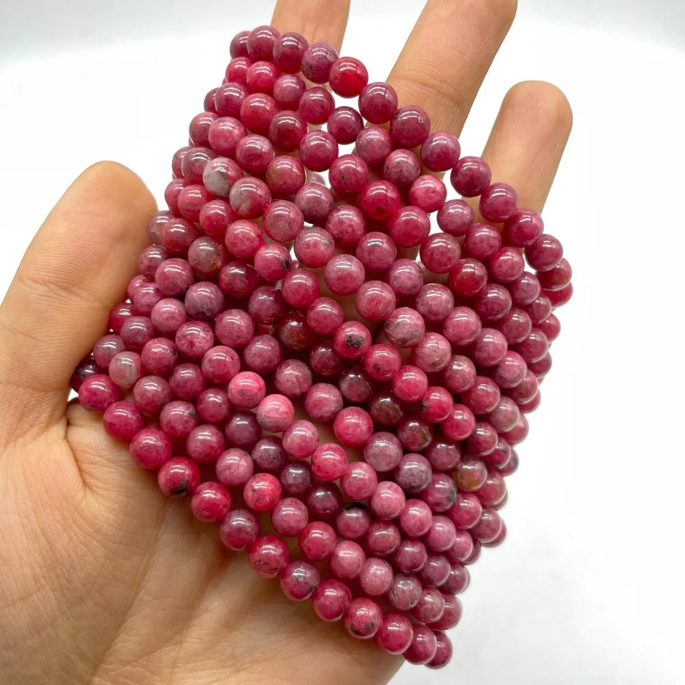 0.24in(6mm) High Quality Red Rhodonite Bracelet Wholesale - Image 3