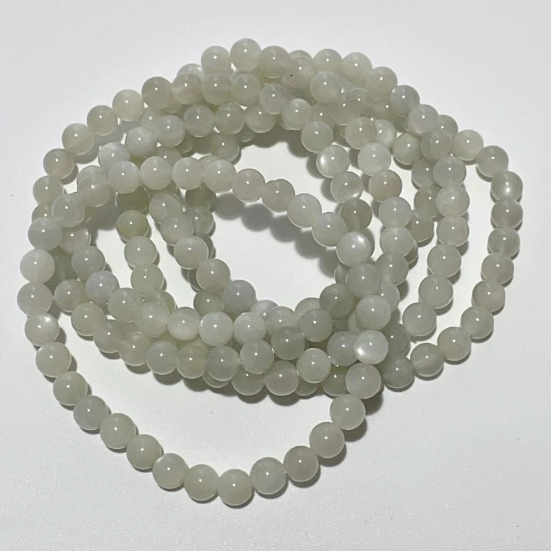 0.24in(6mm) White Moonstone Bracelet Wholesale - Image 2
