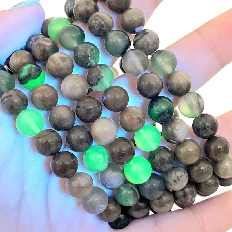 8mm Volcano Agate Bracelet Wholesale(UV-Reactive)