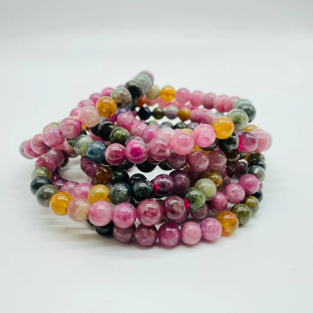 0.31in(8mm) Colorful Tourmaline Bracelet Wholesale - Image 3