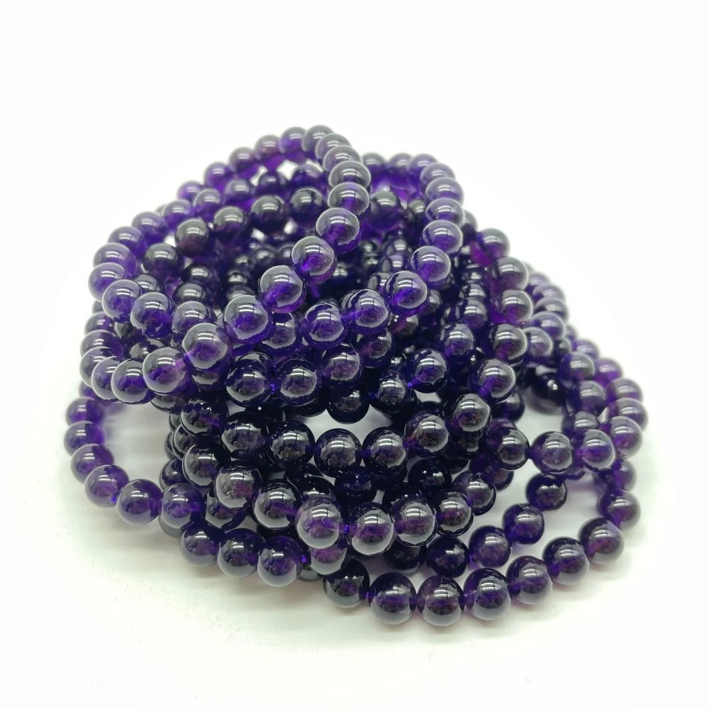 0.3in (7.5mm) Deep Purple Amethyst Bracelet Wholesale - Image 3