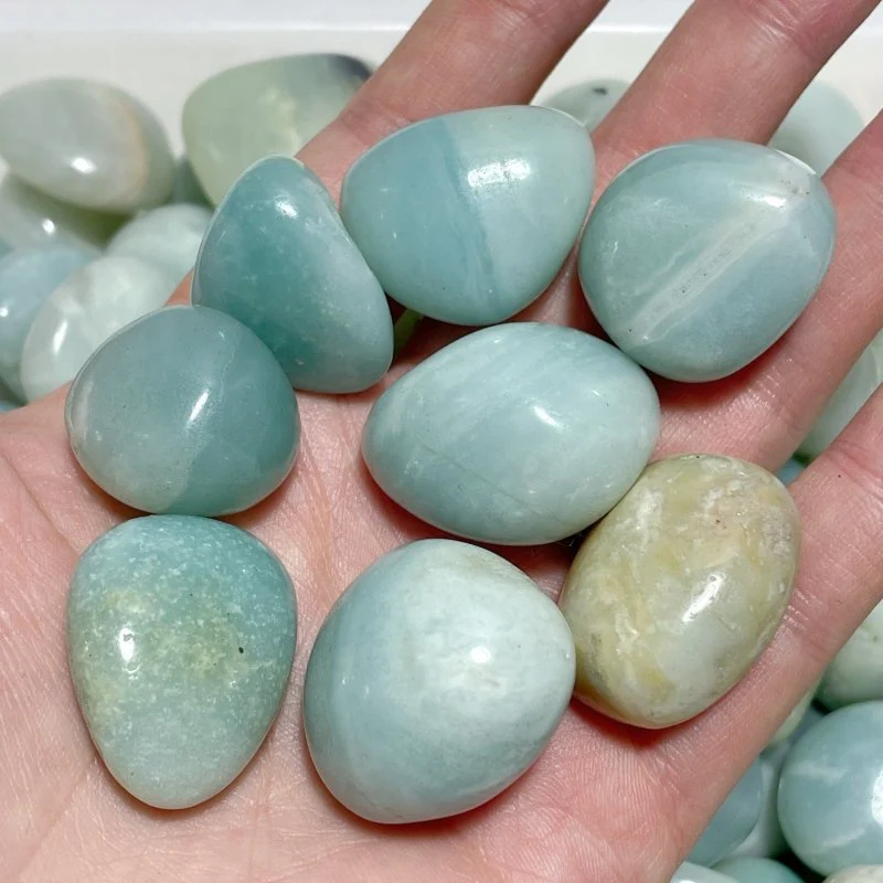 0.7-1.1in Caribbean Calcite Tumbled Wholesale