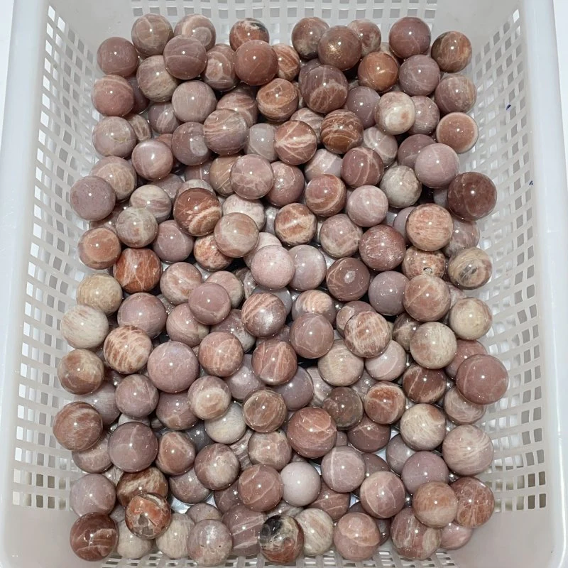 0.8-1.1in Beautiful Spark Sunstone Spheres Wholesale - Image 4