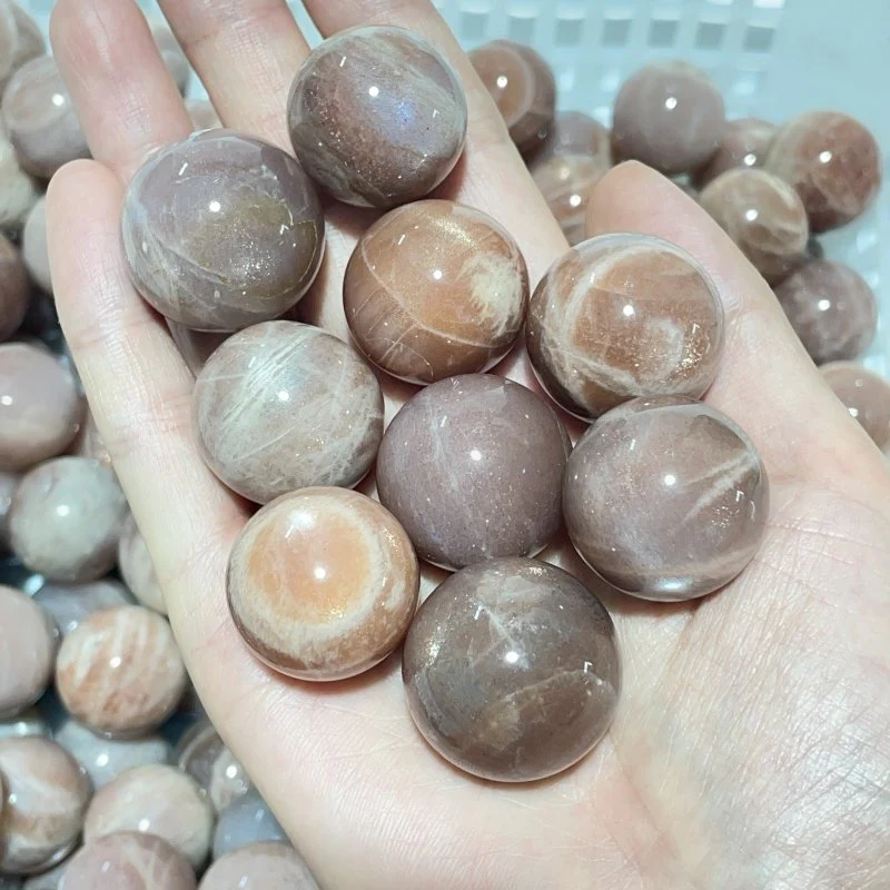 0.8-1.1in Beautiful Spark Sunstone Spheres Wholesale - Image 5