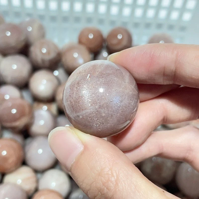 0.8-1.1in Beautiful Spark Sunstone Spheres Wholesale - Image 6