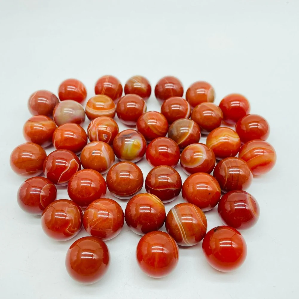 0.78in(2cm) Carnelian Stripe Sphere Ball Wholesale - Image 3