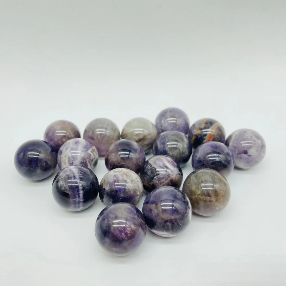 0.78in(2cm) Chevron Amethyst Sphere Ball Wholesale - Image 2