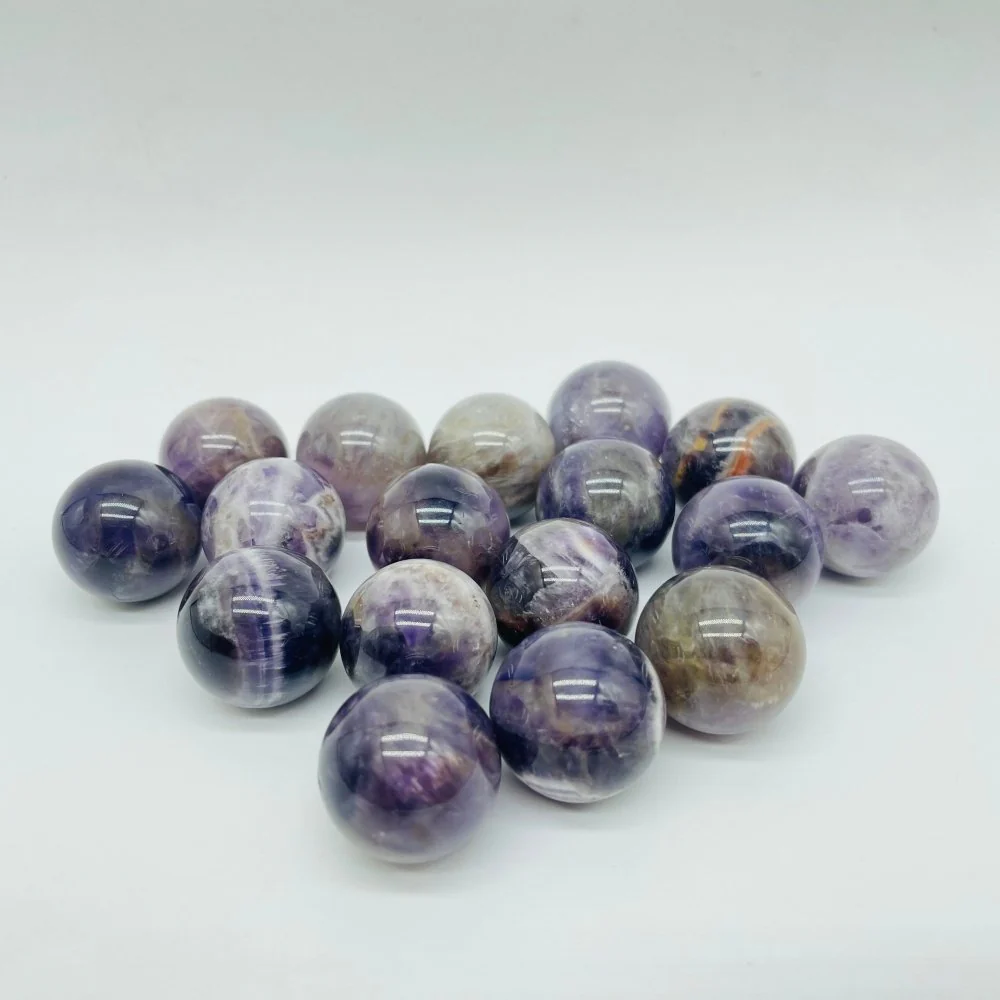 0.78in(2cm) Chevron Amethyst Sphere Ball Wholesale - Image 3