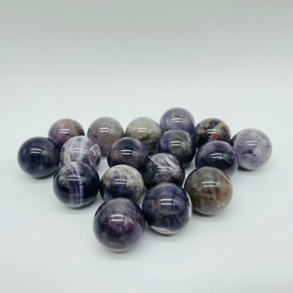 0.78in(2cm) Chevron Amethyst Sphere Ball Wholesale - Image 4