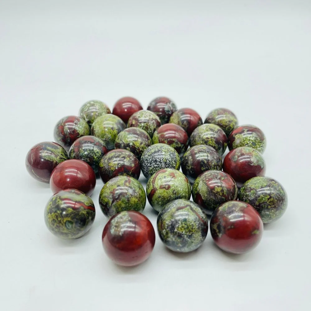 0.78in(2cm) Dragon Blood Stone Sphere Ball Wholesale - Image 2