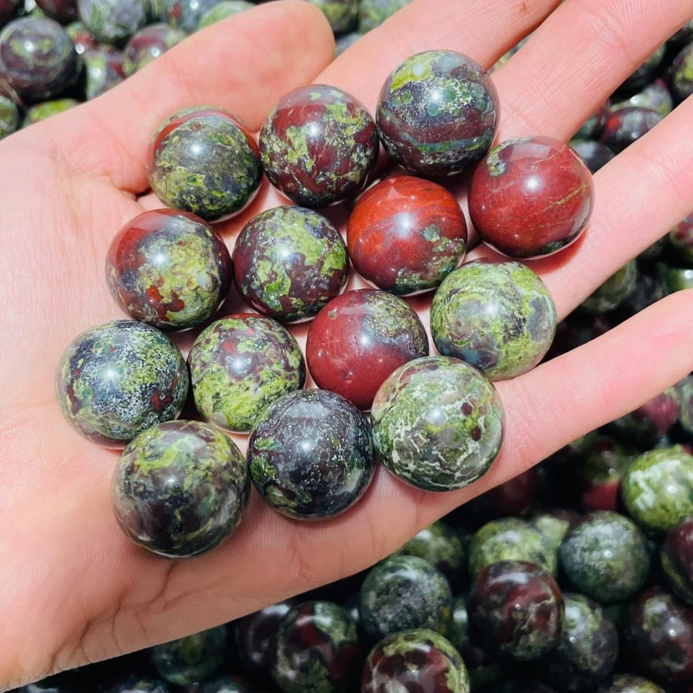 0.78in(2cm) Dragon Blood Stone Sphere Ball Wholesale - Image 3