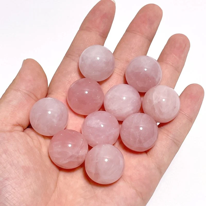 0.78in(2cm) Rose Quartz Sphere Ball Wholesale - Image 2