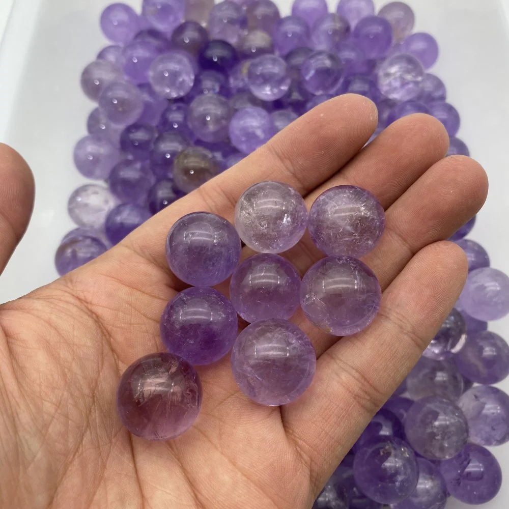 0.7-0.8in Mini Amethyst Spheres Wholesale - Image 2