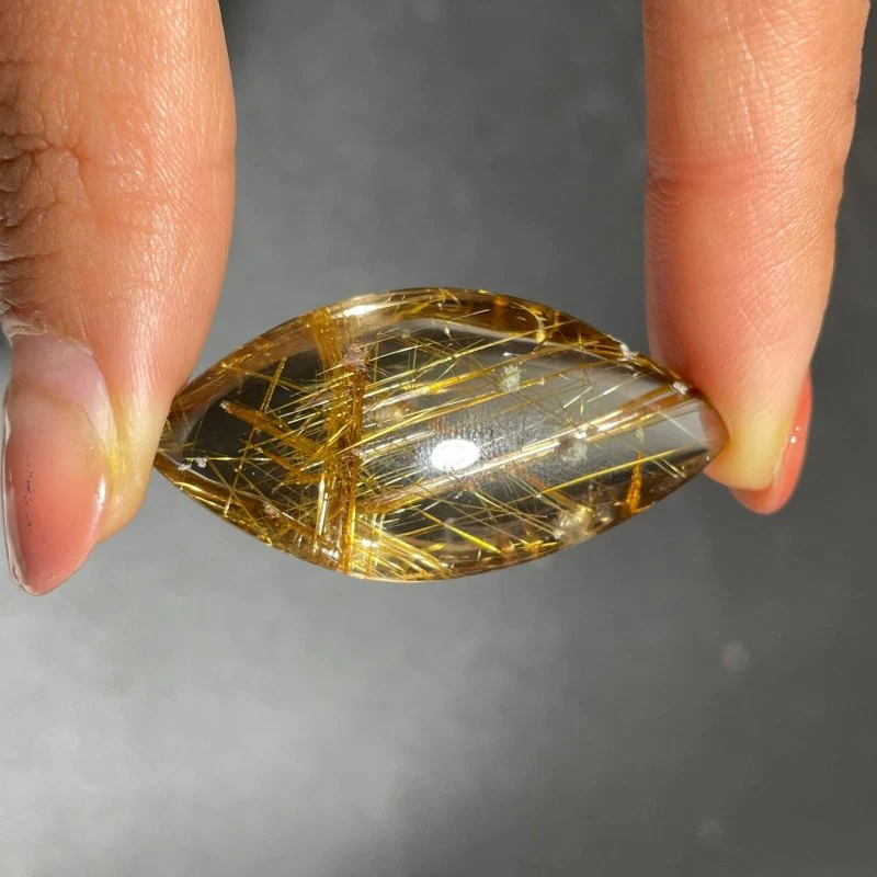 Eye Shape Gold Rutile Pendant Jewelry Making - Image 2