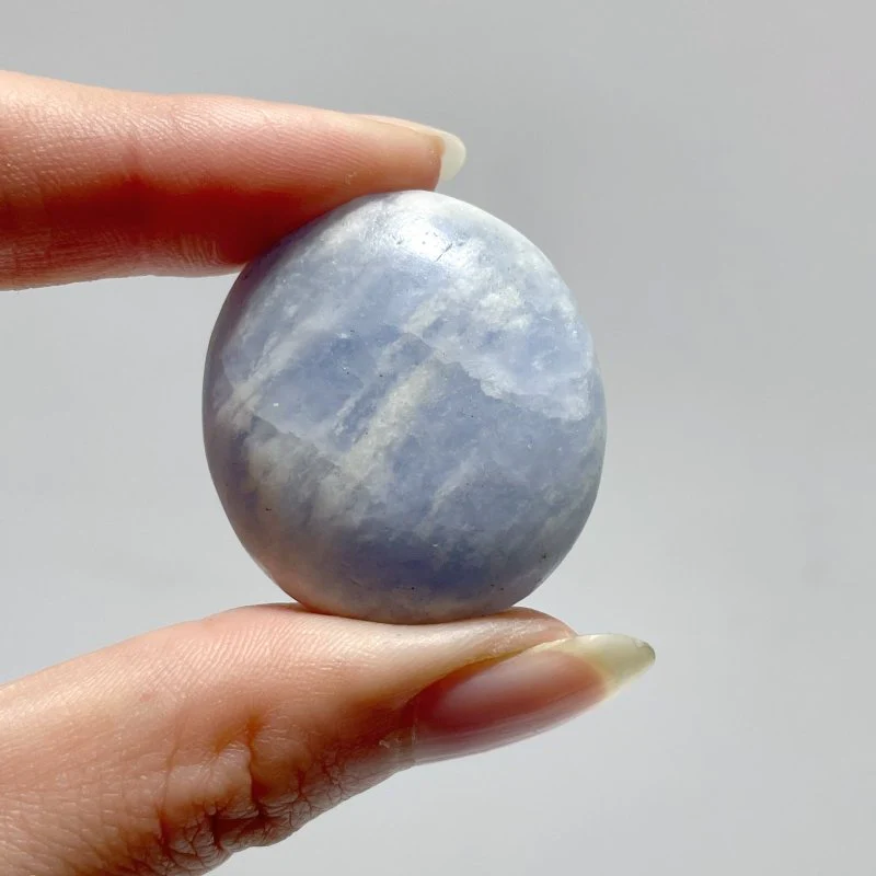 1.1-1.5in Blue Calcite Tumbled Wholesale - Image 5