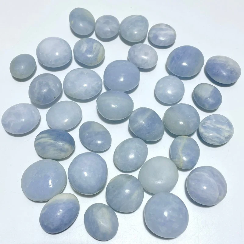 1.1-1.5in Blue Calcite Tumbled Wholesale - Image 6
