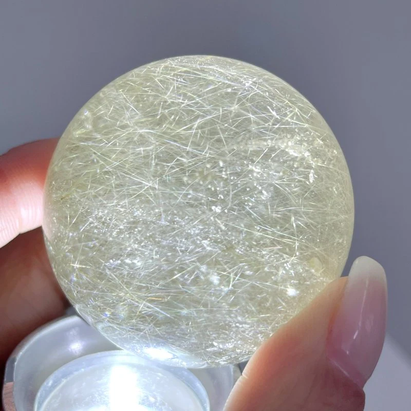 1.7in (4.5cm) Beautiful Gold Rutile Crystal Sphere
