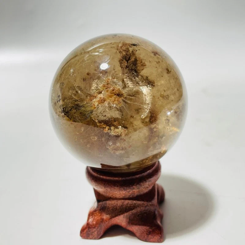1.8in (4.8cm) Rare Gold Rutile Crystal Sphere - Image 5