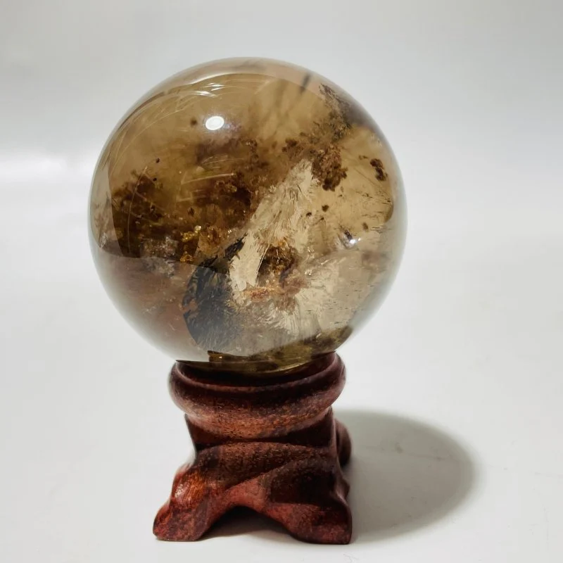 1.8in (4.8cm) Rare Gold Rutile Crystal Sphere - Image 6