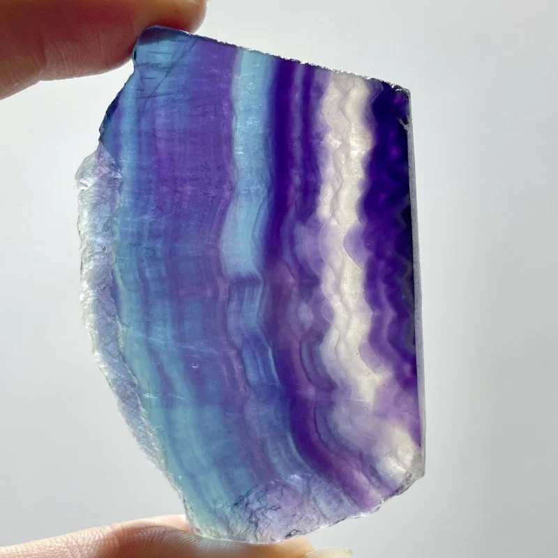 2-3in Small Rainbow Fluorite Slab Wholesale - Image 2