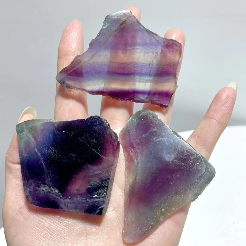 2-3in Small Rainbow Fluorite Slab Wholesale - Image 5