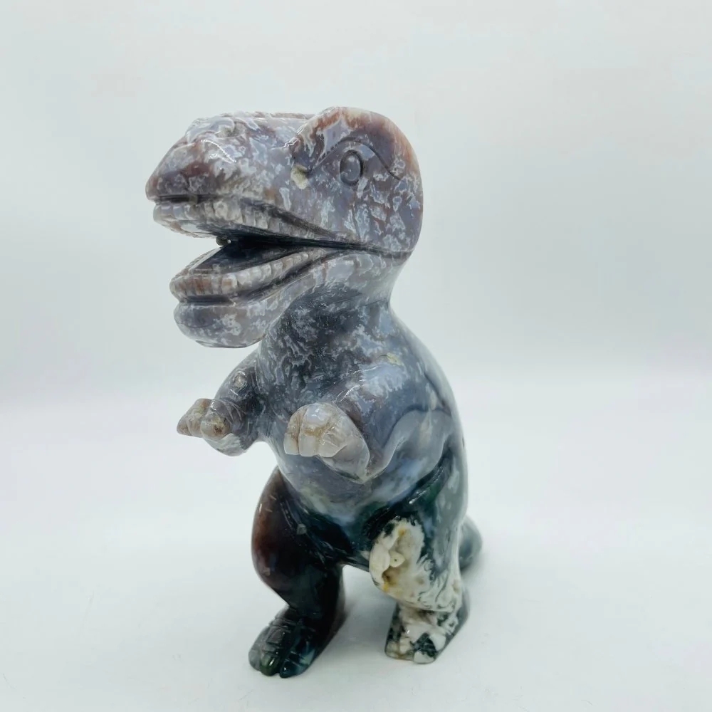 Large Ocean Jasper Tyrannosaurus Rex Dinosaur Carving - Image 2