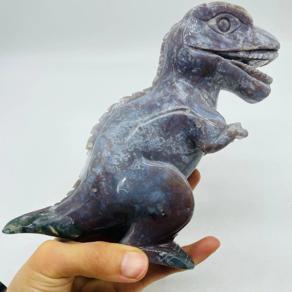 Large Ocean Jasper Tyrannosaurus Rex Dinosaur Carving - Image 3