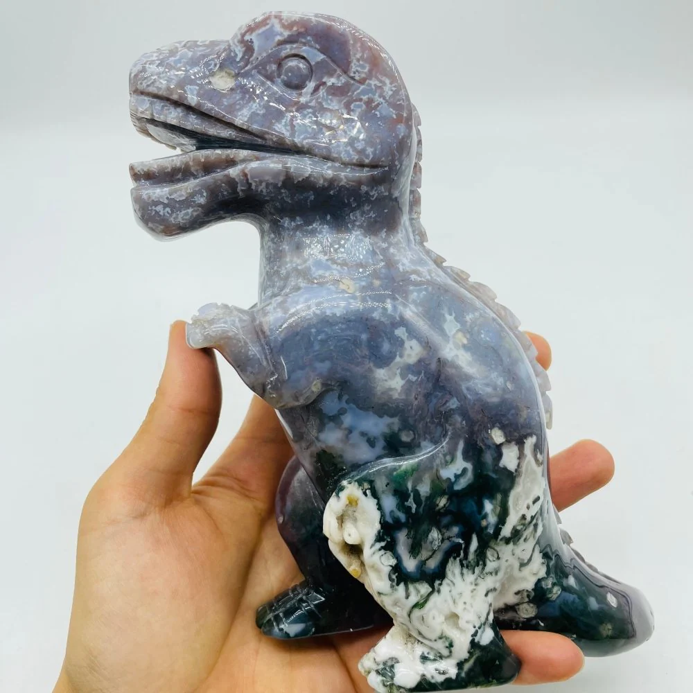 Large Ocean Jasper Tyrannosaurus Rex Dinosaur Carving - Image 4