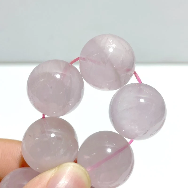 10 Pieces Large Beads 18mm Beautiful Rose Quartz Bracelets - Image 5