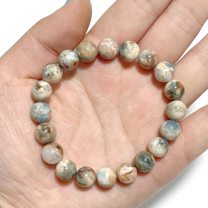 10 Pieces 8/9mm islands Aquamarine Bracelet - Image 3