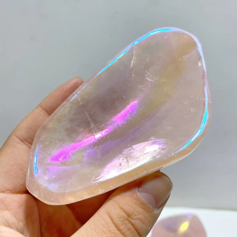 10 Pieces Aura Rose Quartz Bowl Carving - Image 4