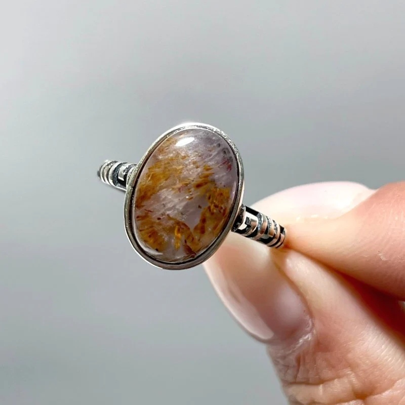 13 Pieces Beautiful Cacoxenite Super7 Sterling Silver Different Styles Ring - Image 4