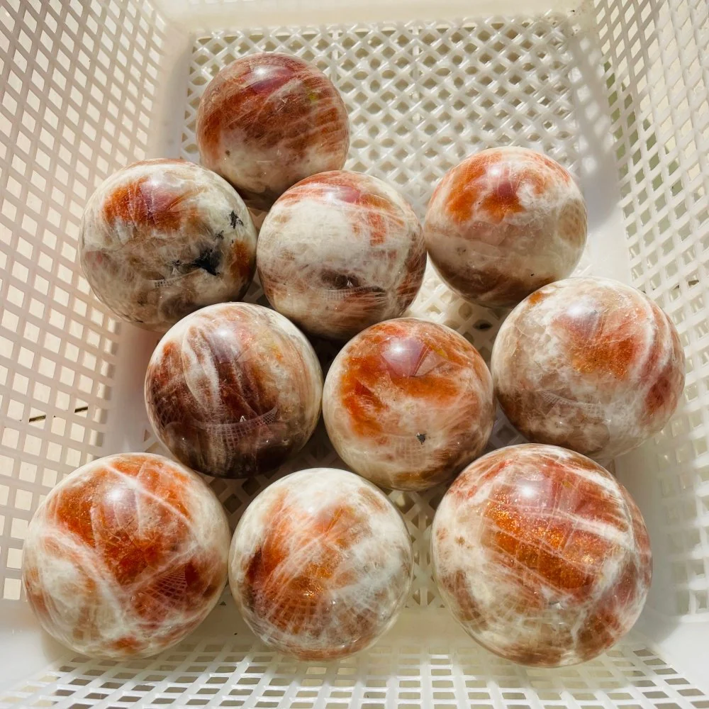 10 Pieces Beautiful Sunstone Spheres - Image 2