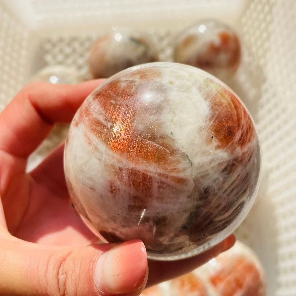 10 Pieces Beautiful Sunstone Spheres - Image 3