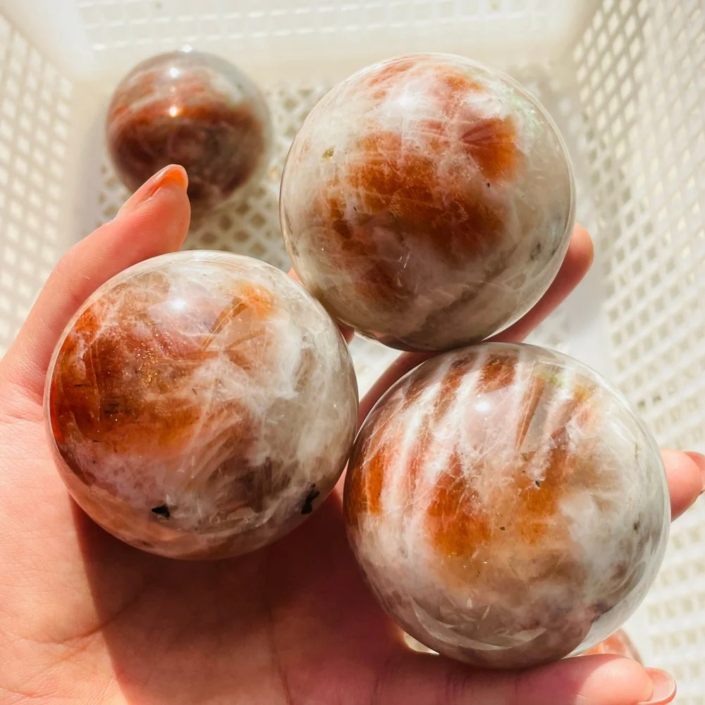 10 Pieces Beautiful Sunstone Spheres - Image 4