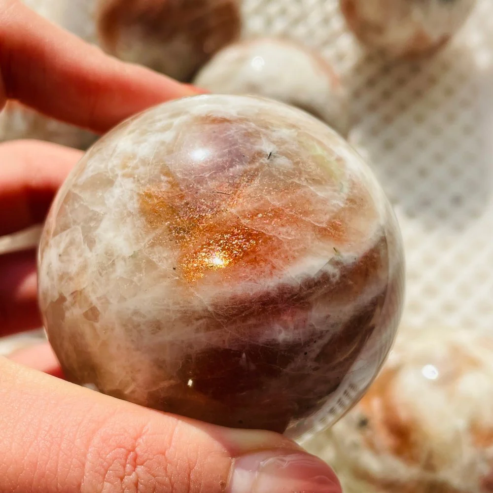 10 Pieces Beautiful Sunstone Spheres - Image 5
