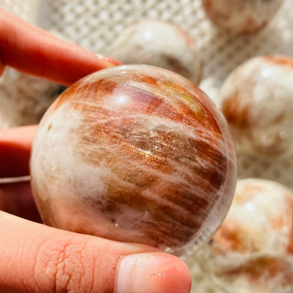 10 Pieces Beautiful Sunstone Spheres - Image 6