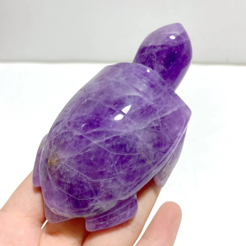 10 Pieces Chevron Amethyst Sea Turtles Carving - Image 3