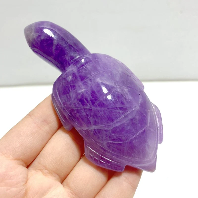 10 Pieces Chevron Amethyst Sea Turtles Carving - Image 5