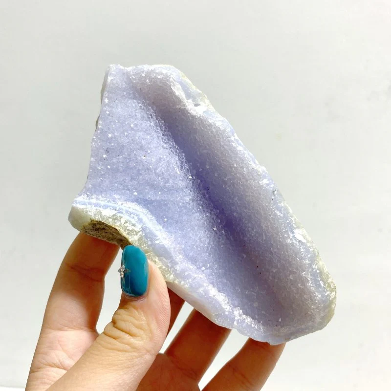 10 Pieces Geode Blue Chalcedony Druzy - Image 3