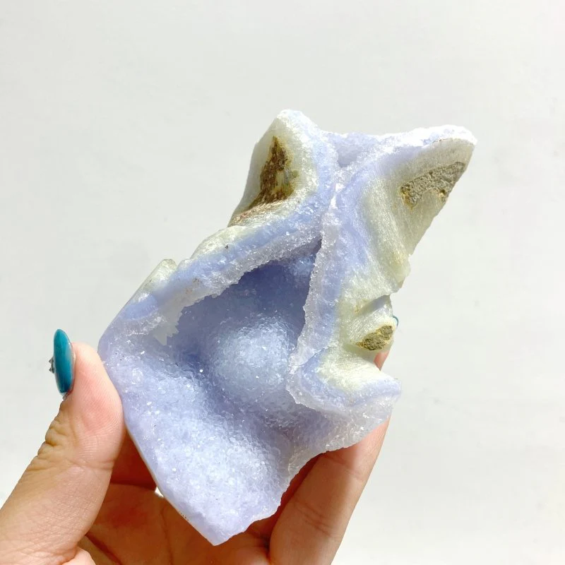 10 Pieces Geode Blue Chalcedony Druzy - Image 6