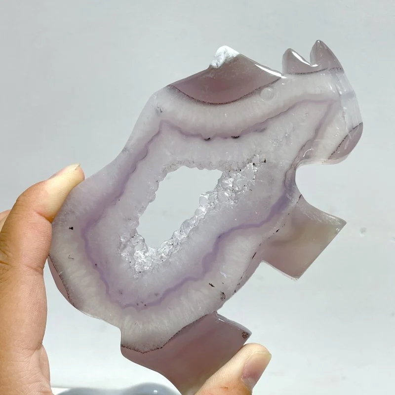 10 Pieces Geode Druzy Agate Rhino Carving - Image 5