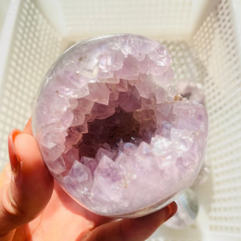 10 Pieces High Quality Amethyst Geode Sphere Ball - Image 3