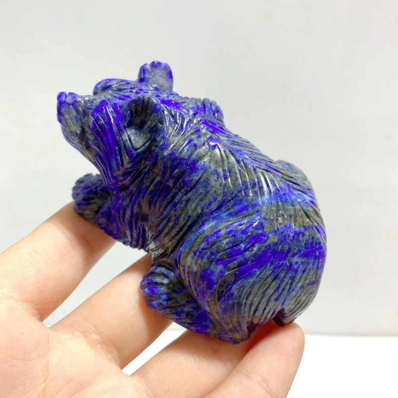 10 Pieces Lapis Lazuli Bear Carving - Image 3